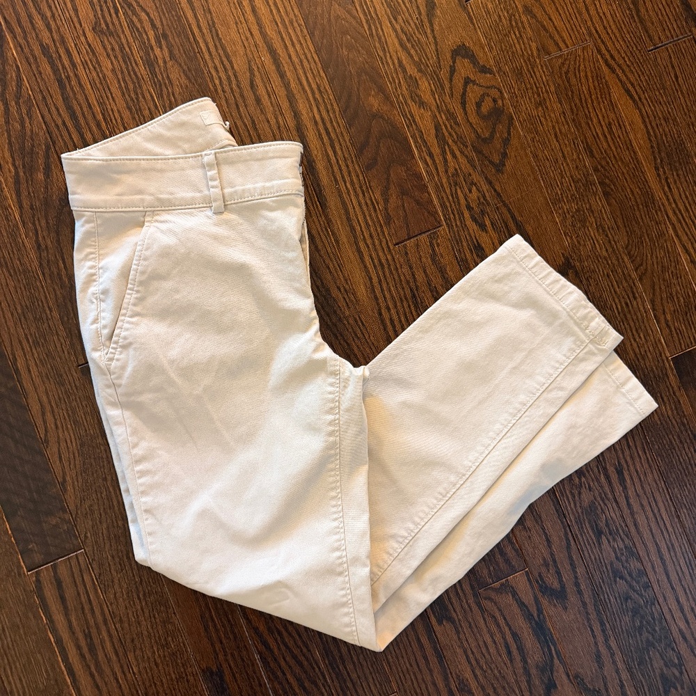 Cream Loft Slim Chino Pants